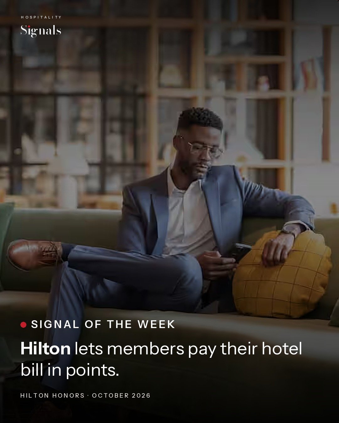 Hilton lets members pay their hotel bill with points