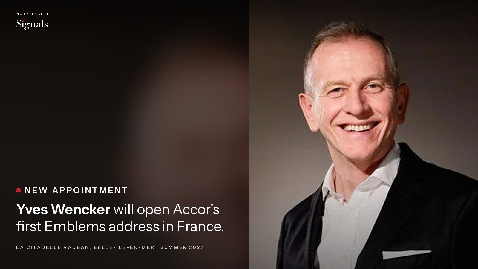 Yves Wencker to open Accor's first Emblems address in France